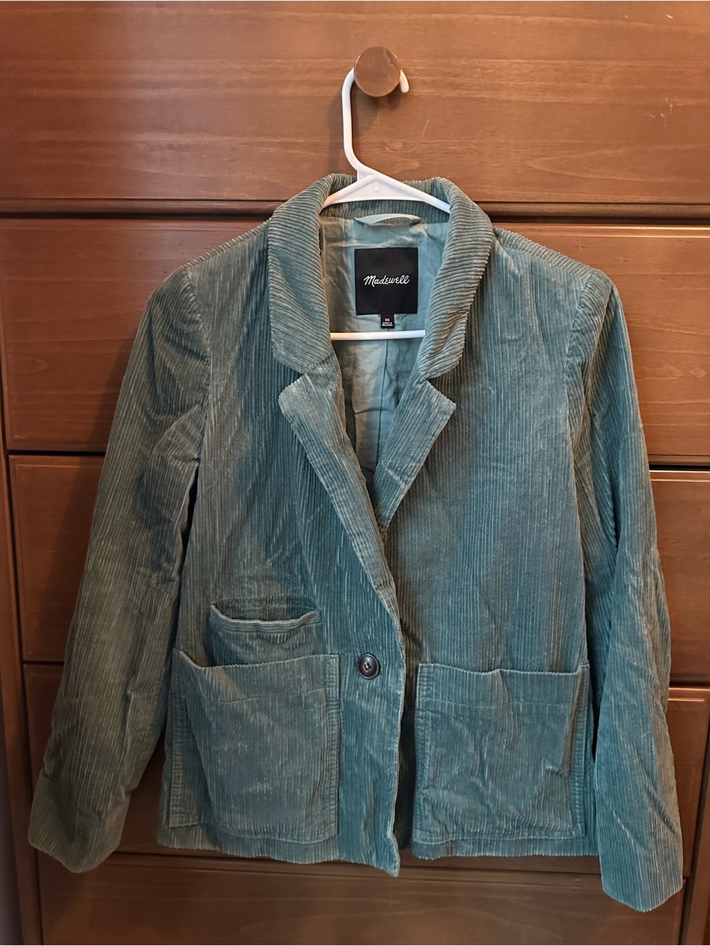 Madewell Teal Corduroy Blazer